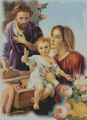 holy family cross stitch