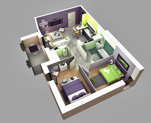 Gambar Desain Interior type Rumah 36