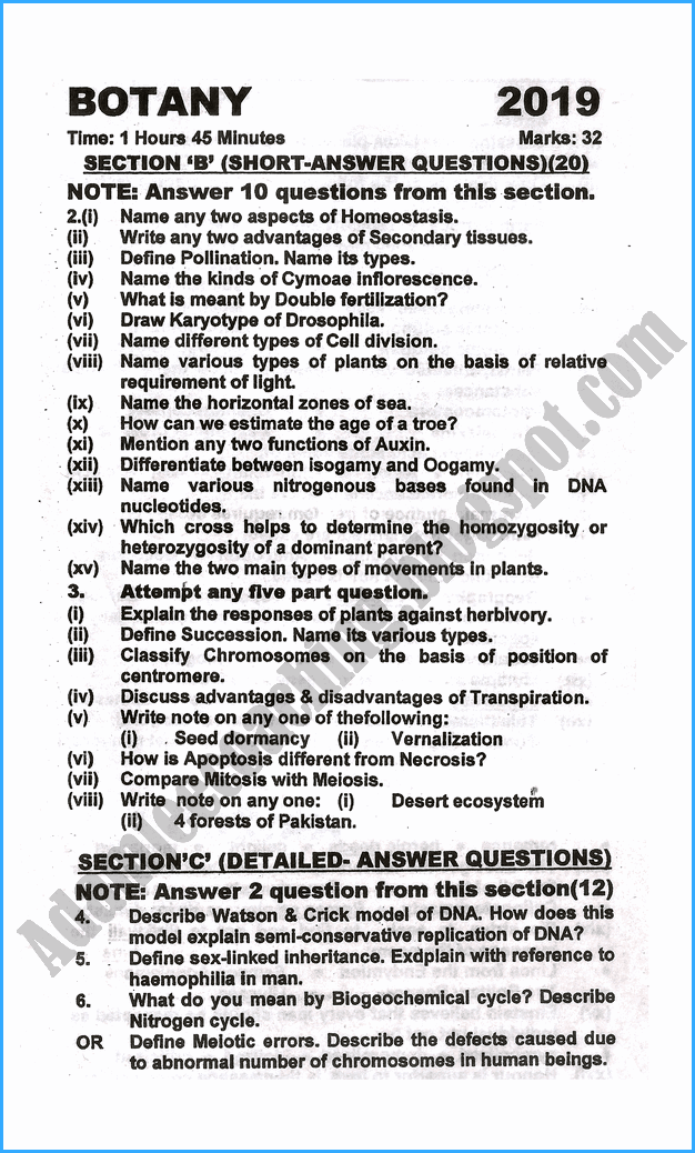 12th-botany-past-year-paper-2019