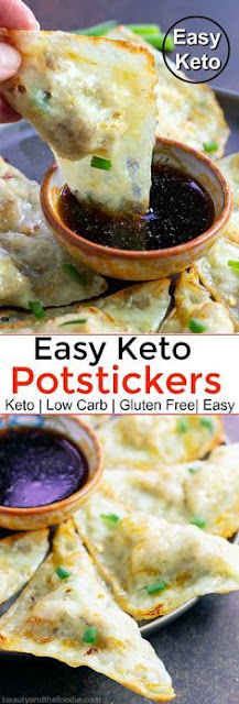 Easy Keto Potstickers with Asian Dipping Sauce