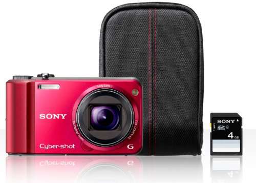 Sony Cyber-Shot DSC-H70 16.1 MP Digital Still Camera with 10x Wide-Angle Optical Zoom G Lens and 3.0-inch LCD (Red Bundle)