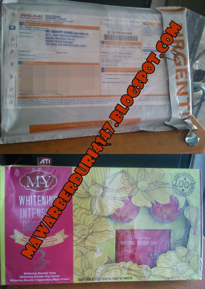 Hadiah Giveaway Whitening Intensive Booster Skincare Dari My Beauty Herbs Dah Sampai