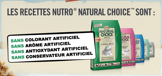 5 bons d'achat de 120€ sur les produits Nutro Natural Choice à gagner