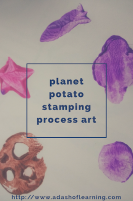 planet potato stamping process art