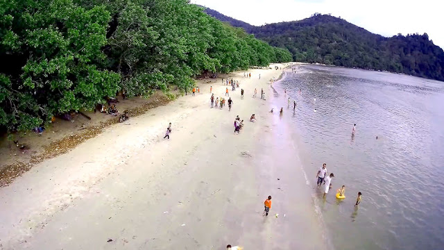Pinggiran Pantai Pulau Datok dari atas Drone Photo