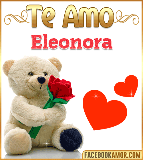 Imagen de peluche con rosa te amo eleonora Imagen de peluche con rosa te amo eleonora