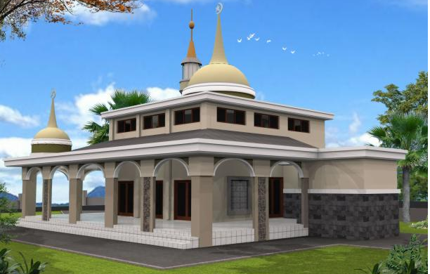 Contoh Desain Masjid  Minimalis Modern Terbaru 2022 