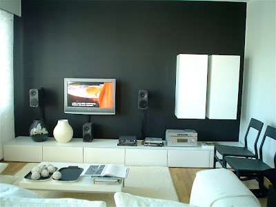 modern living room design with modern devices