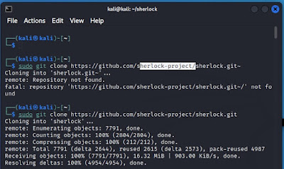 Digital Forensics:sherlock-project (OSINT)