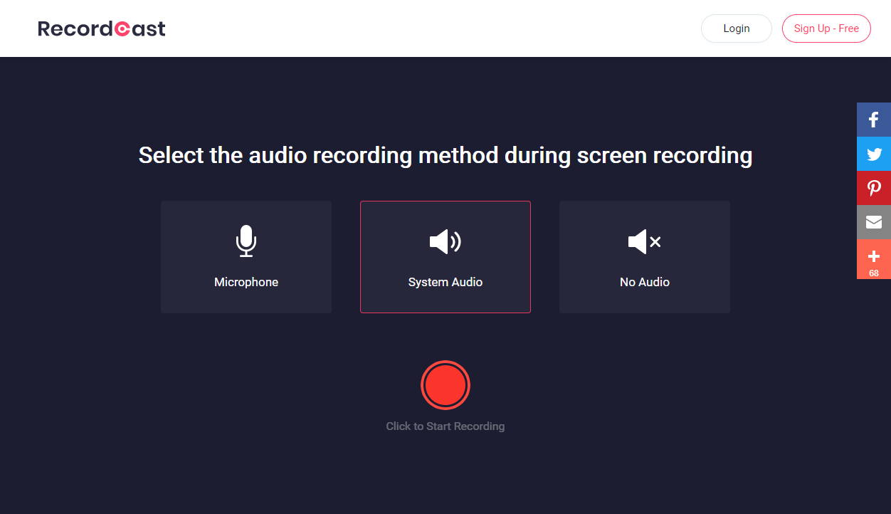 How to use RecordCast recorder?