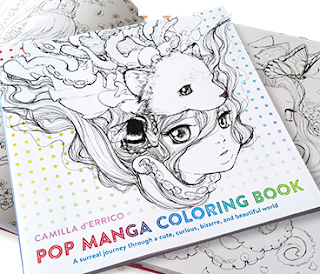 pop manga coloring bk cover