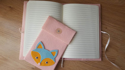 Sweet fox notebook & pencil case set