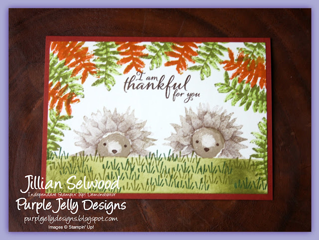 Painted Harvest Hedgehog card