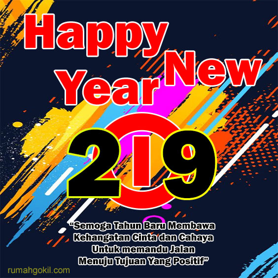 20 Gambar Ucapan Selamat Tahun Baru Happy New Year 2019 Dengan
