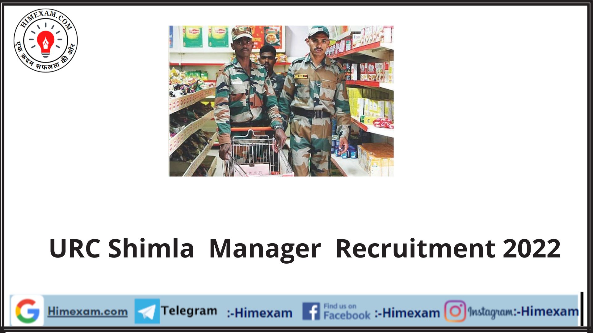 URC Shimla  Manager  Recruitment 2022