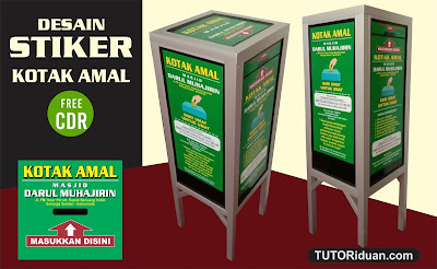 Desain Sticker Kotak Amal Masjid CDR