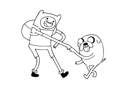 Desenhos para Colorir do Finn e Jake – Imagens para Imprimir