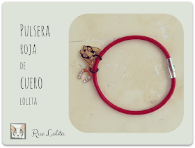 Pulsera roja de cuero Rue Lolita