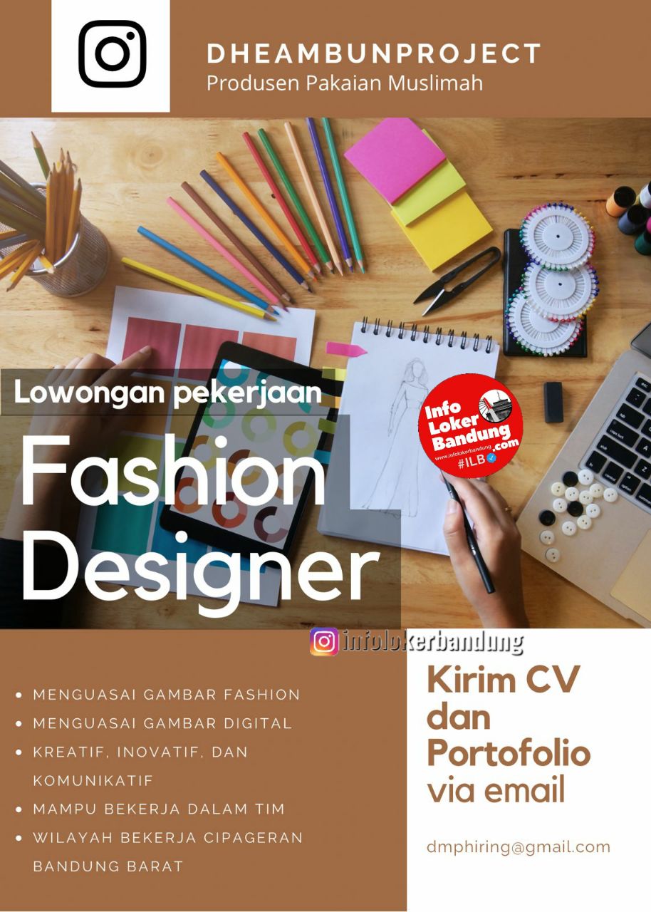 Lowongan Kerja Fashion Designer Dheambunproject Bandung September 2022