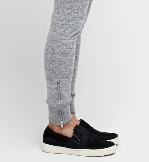 Cotton Sweatpants with Side Zipper Details