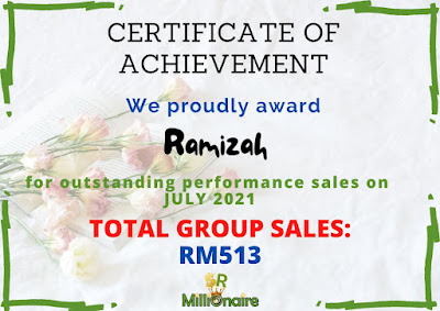 total sales shaklee julai 2021