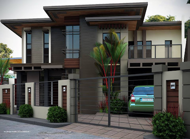 Desain rumah mewah minimalis modern 2 lantai