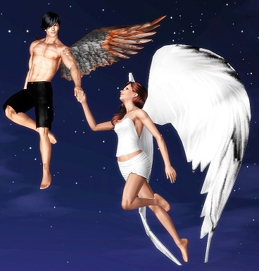 anime angel couples. ANIME ANGEL AND DEMON COUPLE
