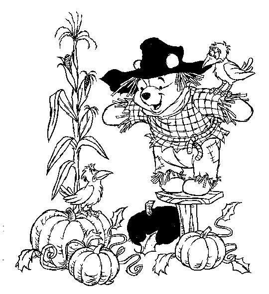 Disney Thanksgiving Coloring Pages, Winnie The Pooh Thanksgiving