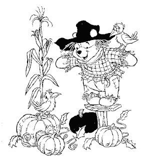 Thanksgiving Coloring Pages: Disney Thanksgiving Coloring Pages, Winnie
