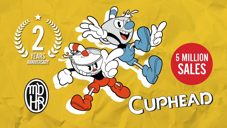 cuphead 5 million sales second anniversary celebration gog humble steam pc xbox one studio mdhr