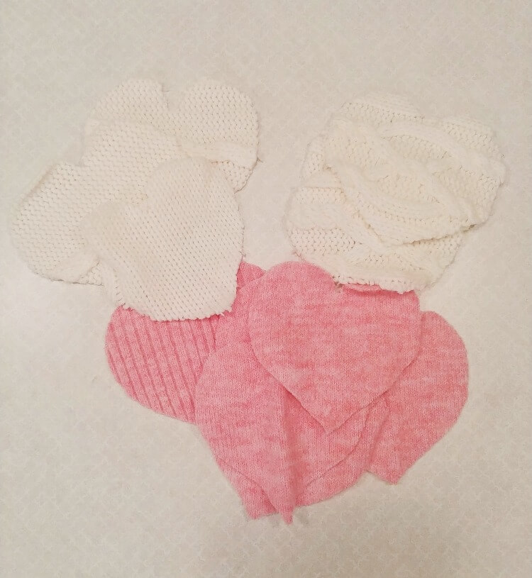 DIY Sweater Heart Garland