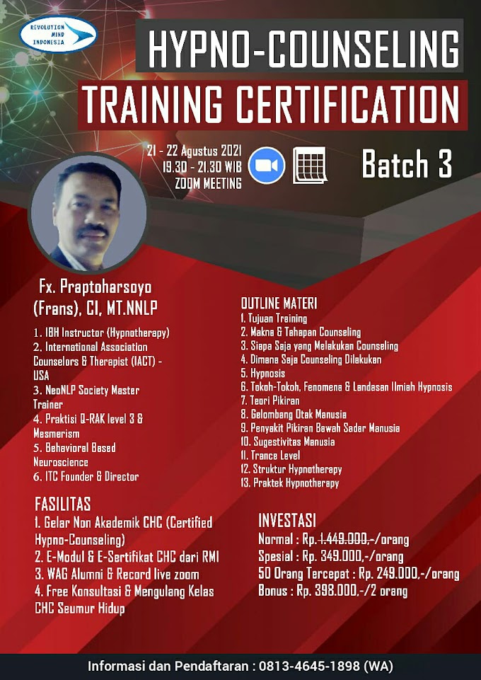 Certified Hypno-Counseling Batch 3