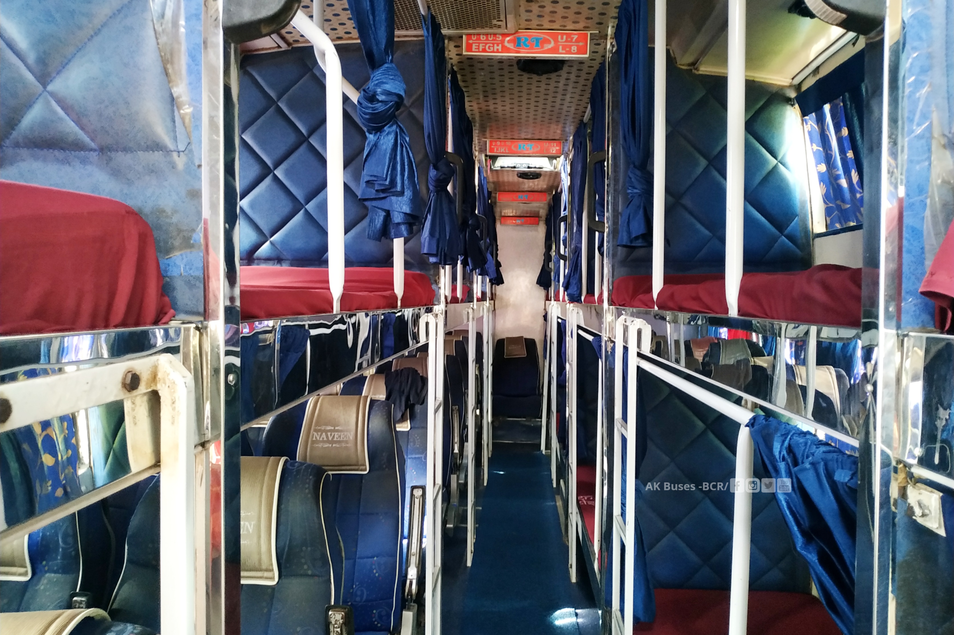 Naveen Travels Durg to jashpur ac bus interior