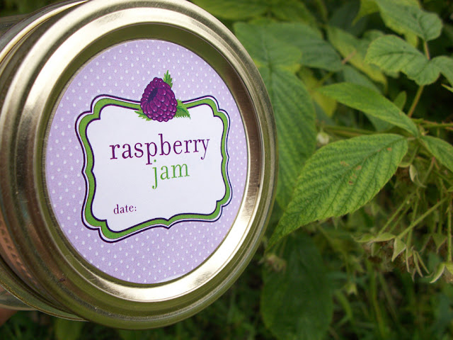 Cute Black Raspberry Jam mason jar labels