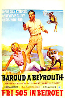 BAROUD À BEYROUTH / FBI 505 IN BEIROET. Bélgica. Cartel. AGENTE 505 MUERTE EN BEIRUT. Agent 505 - Todesfalle Beirut. 1966. Alemania Occidental, Italia, Francia. Dierección: Manfred Köhler. Reparto: Frederick Stafford, Chris Howland, Geneviève Cluny, Harald Leipnitz, GisellaArden, Willy Birgel, Pierre Richard, Renato Lupi, René Wolf, Renate Ewert.