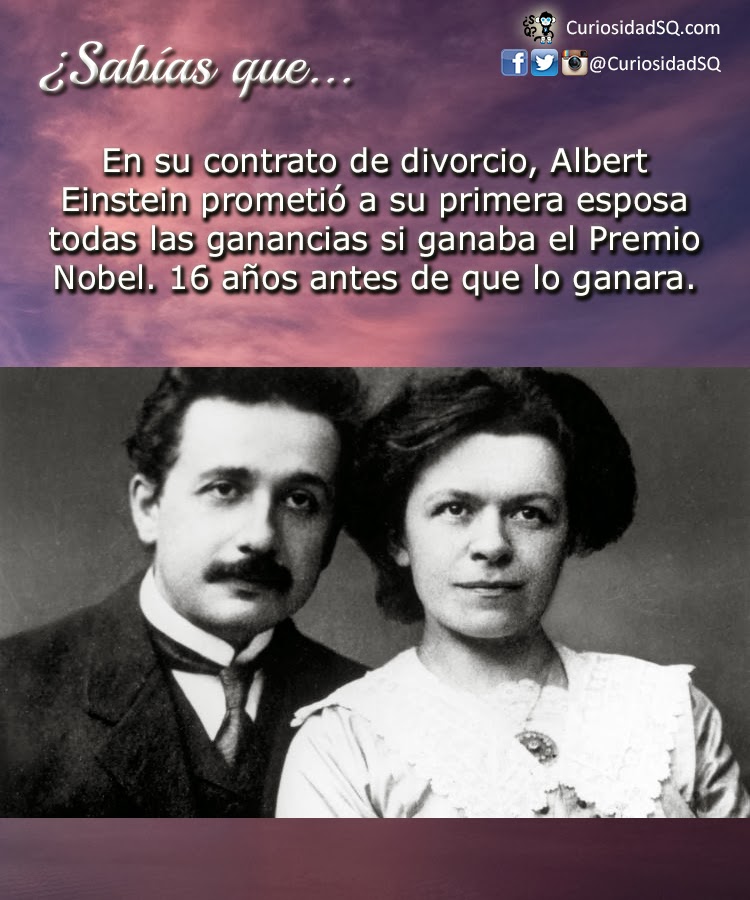 ¿Sabías que?: En su contrato de divorcio, Albert Einstein 