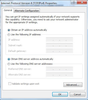 Windows 7 : Internet Protocol Version 4 (TCP/IPv4) Properties