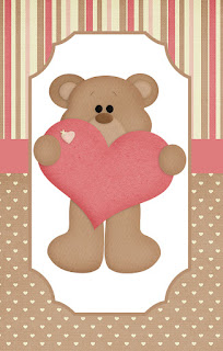 Bear in Love Free Printable Labels.