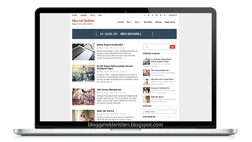 Blogger Ücretsiz Manuel Şablon / Tema 