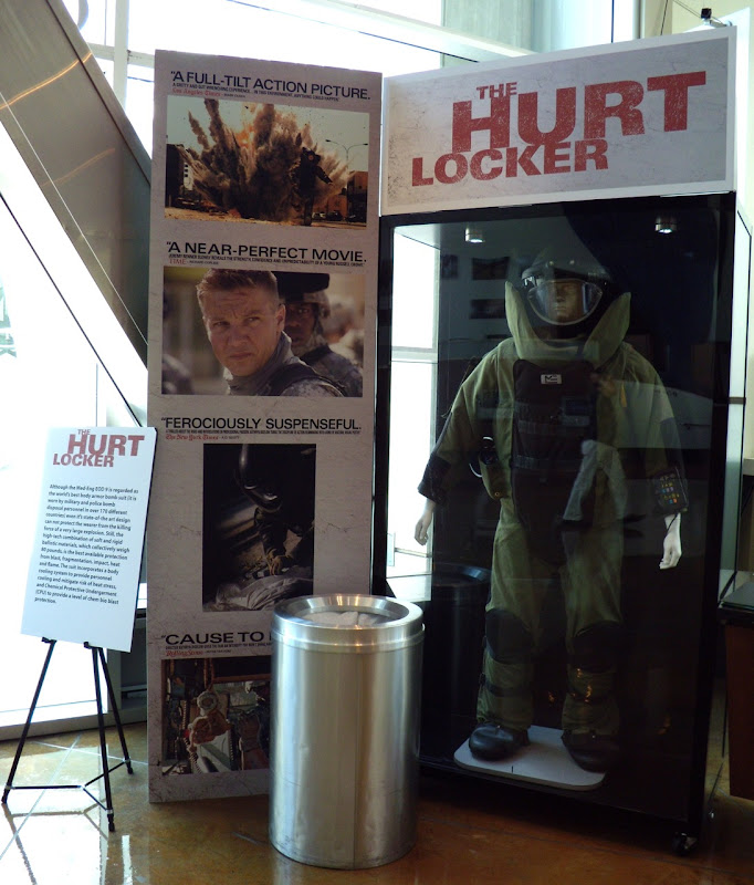 The Hurt Locker movie bomb suit costume display