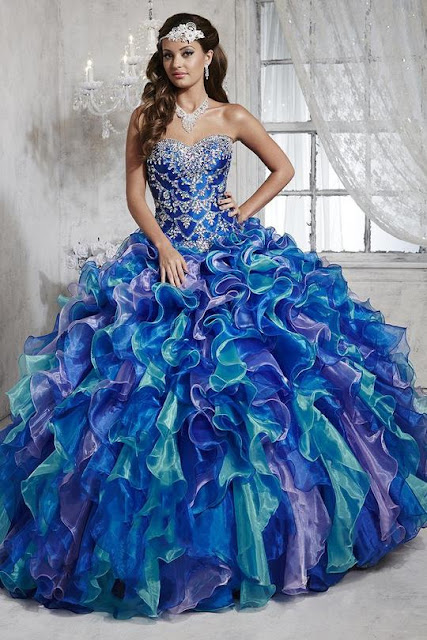 QUINCEANERA COLLECTION - 26788 FULLY BEADED SWEETHEART RUFFLE BALLGOWN