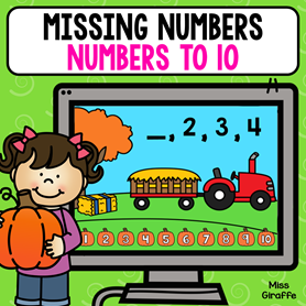 Missing numbers 1-10 activities that are digital and so much fun!