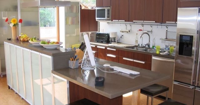 Dapur Minimalis Elegan  dengan Warna  Coklat Kitchen  Set  
