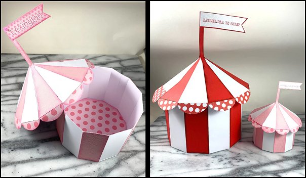 Carnival Tent Favor Boxes circus party decorations