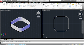 Opsi Thickness Pada Rectangle di AutoCAD