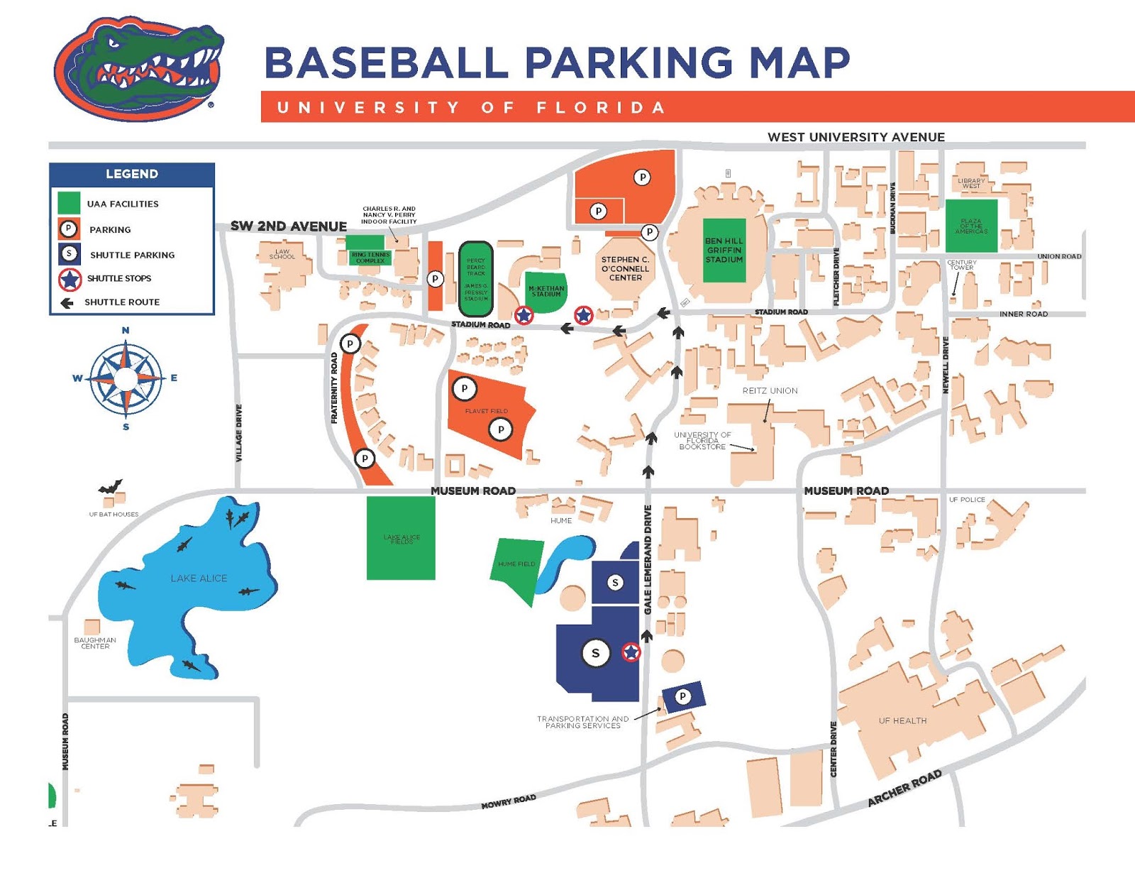 University Of Florida Parking Map