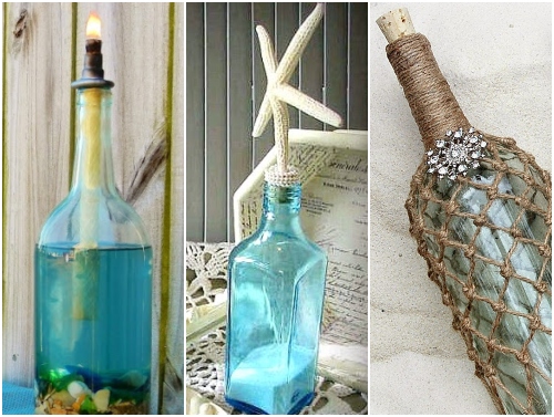 How to Recycle Bottles for Coastal Beach Decor