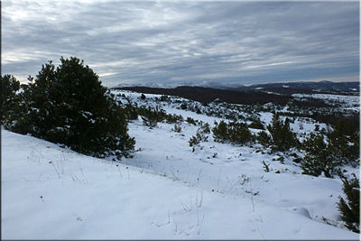 Vista de la Sierra Cantabria o Toloño camino de Belabia