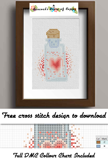Hancock S House Of Happy Missing You Much Free Little Cross Stitch Pattern Of A Glowing Heart