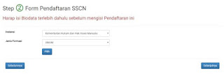  Login di website SSCN dan mengisi Biodata Cara Memilih Instansi, Formasi dan Jabatan di Website SSCN